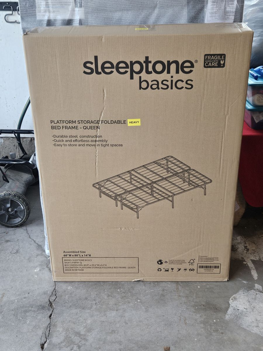 New in Box Queen Size Platform Bed Frame
