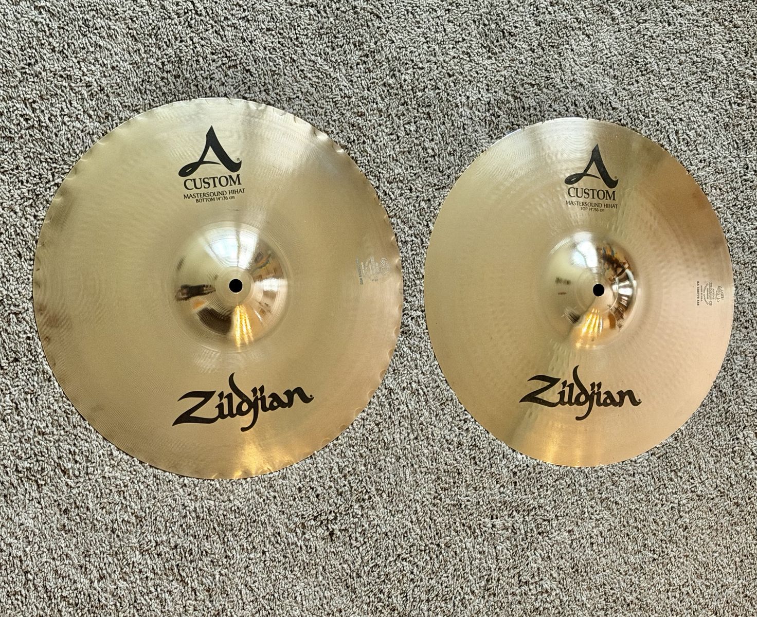 Zildjian 14” A Custom Mastersound Hi-hat Cymbals