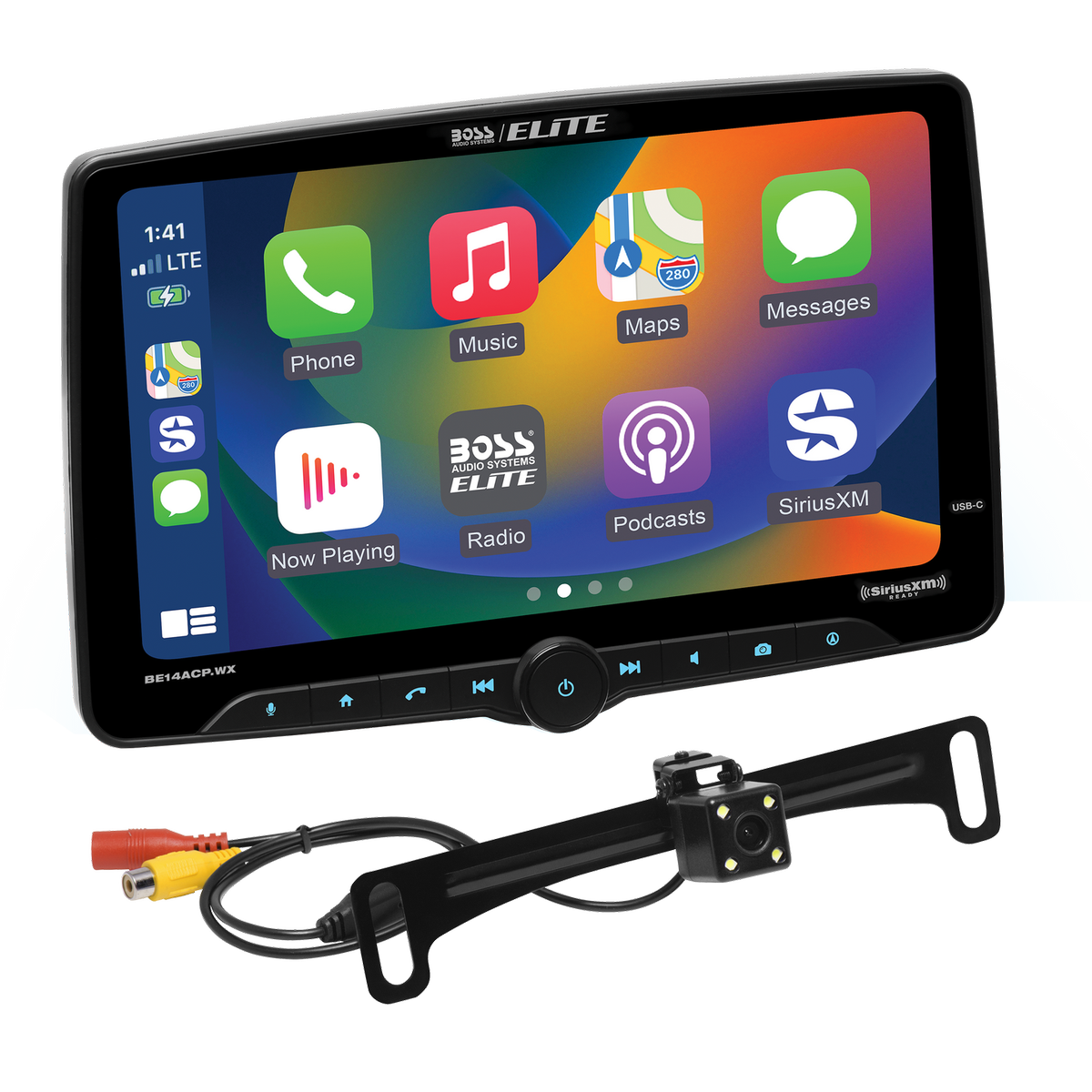 Boss 14" Floating Screen Wireless CarPlay - BE14ACP.WXC NEW