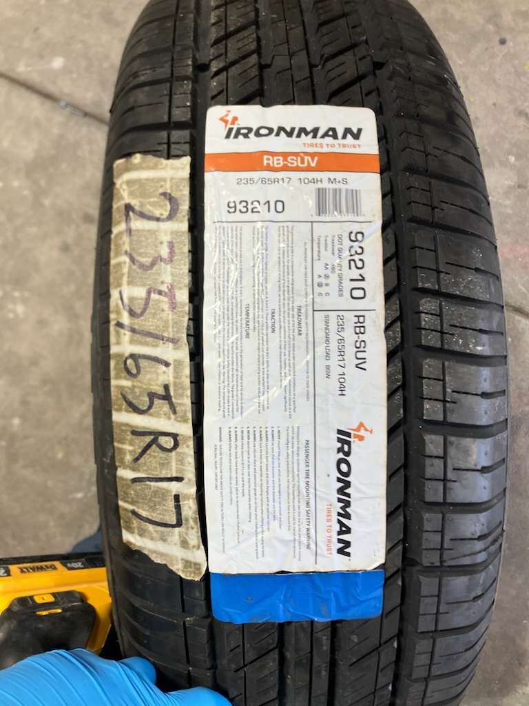 235/65R17  Brand: Ironman Type: SUV / Crossover — All-Season