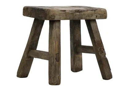 Reclaimed Wood Mini Pillow Stool