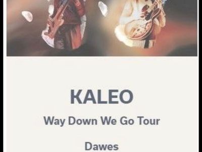 KALEO Way Down We Go Tour Ticket - July 12, 2026 - Dawes - 4 tickets