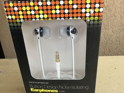 Monoprice MEP-816 Button Design Noise Isolating Earphones - White