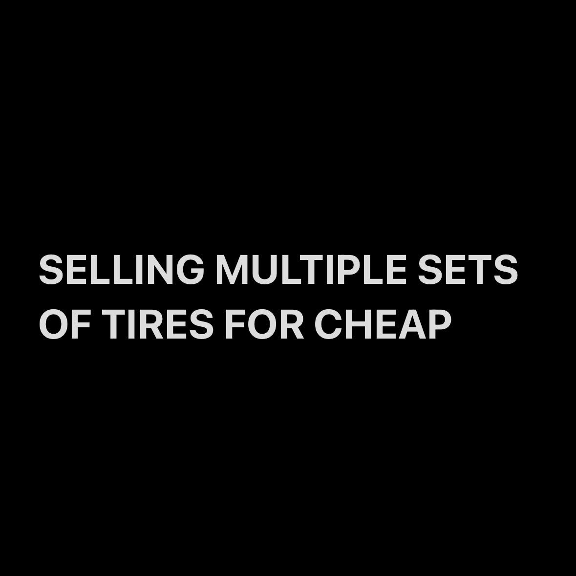 Used Tires For Sale