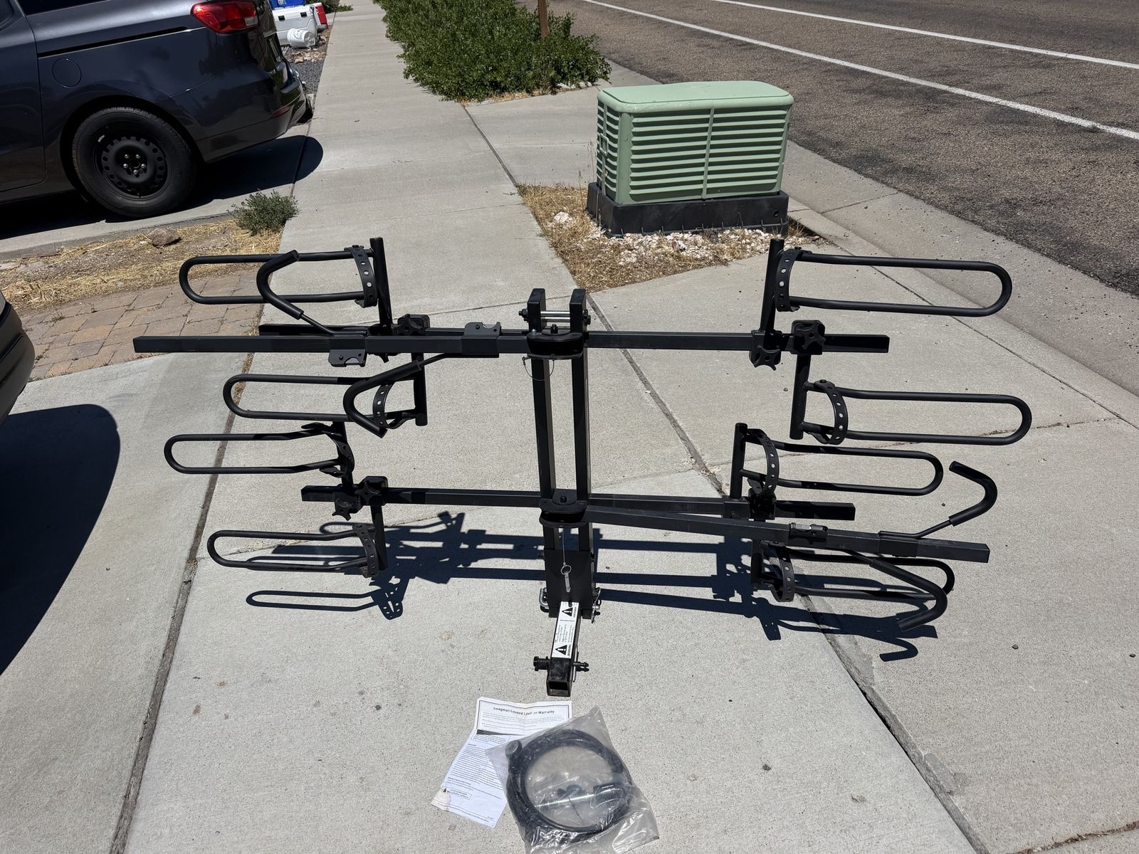 Swagman XTC4 4-Bike Hitch Mount Carrier - 2" Receiver, Security Cable & Lock