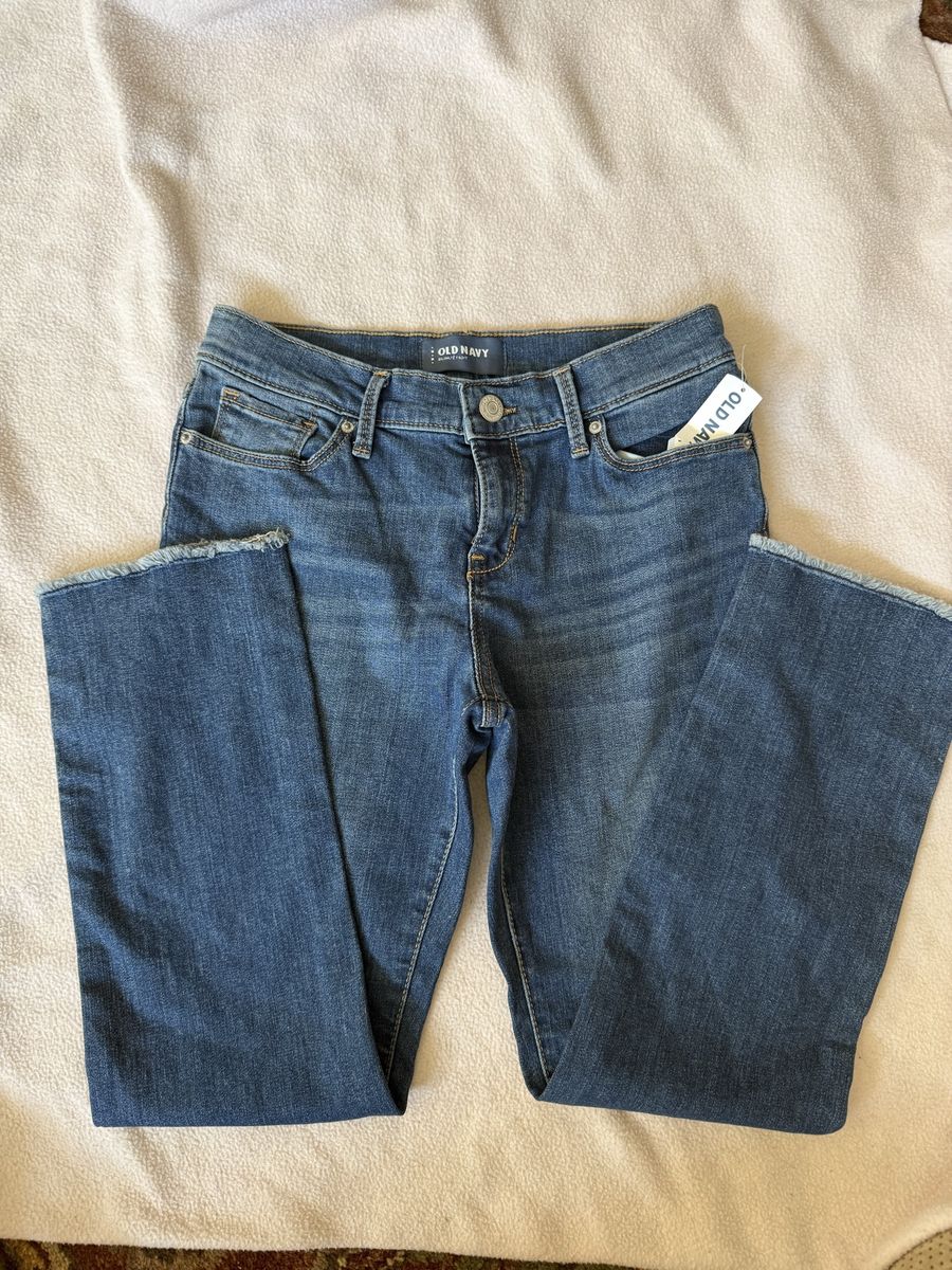 NWT- Size 12 Slim Girls Denim Jeans Cute Raw Hem