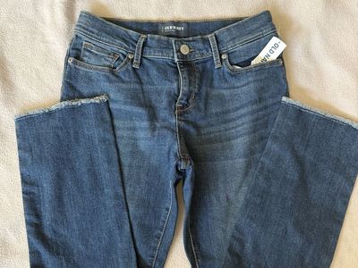 NWT- Size 12 Slim Girls Denim Jeans Cute Raw Hem