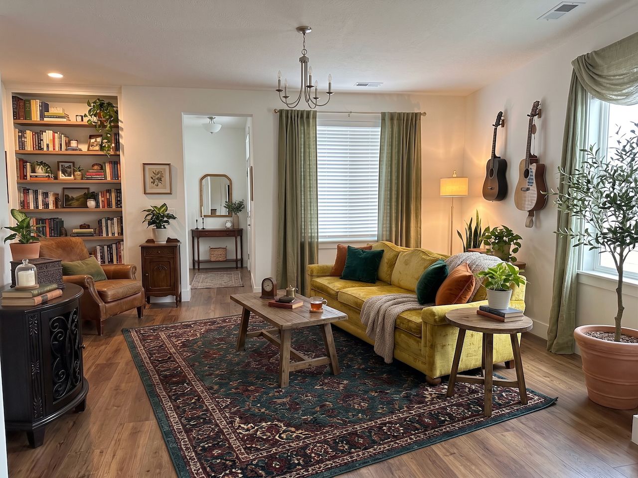 Yellow/mustard mid-century / 70s vibe couch