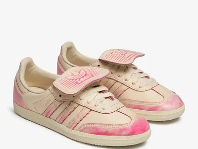 Size 5 Women's Adidas Originals Women's Samba LT Long Tongue Shoes JR5998 White Shock Pink