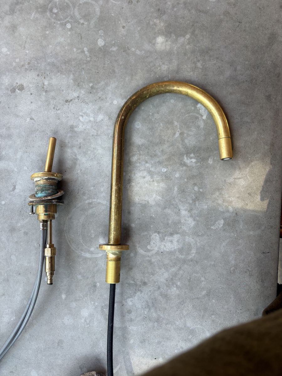 Kallista modern minimalist brass kitchen faucet