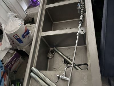 Triple industrial sink