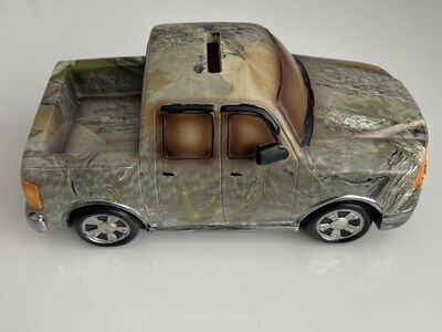 NEW Camo Truck Piggy Bank - Great Gift For Hunters
