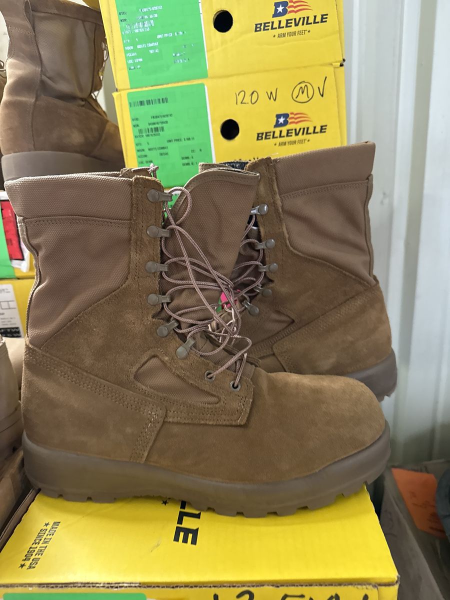 Mens Tan Combat Boots belleville Size 12.5 Extra W