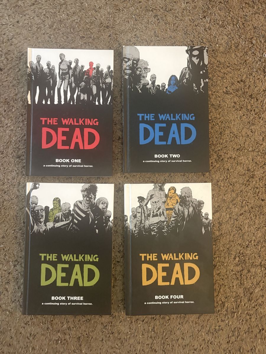 Walking dead hardback books 1-4