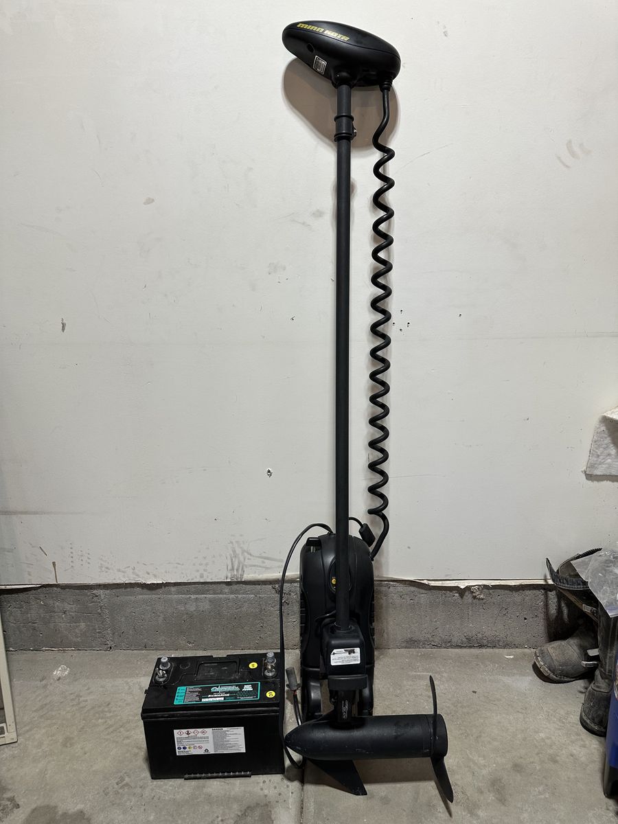 2004 Minn Kota Bow Mount Trolling Motor with Battery