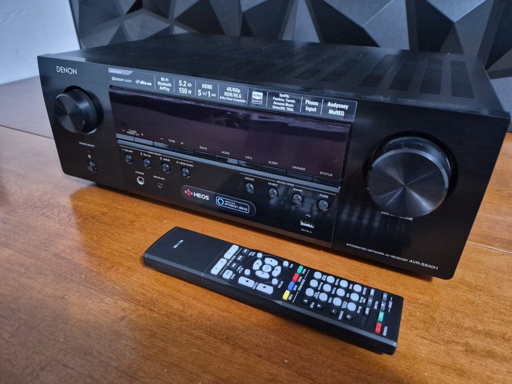 Denon AVR-S640H5.2-channel 4K Ultra HD home theater receiver with Wi-Fi, Bluetooth, Apple AirPlay 2, and Amazon Alexa compatibil