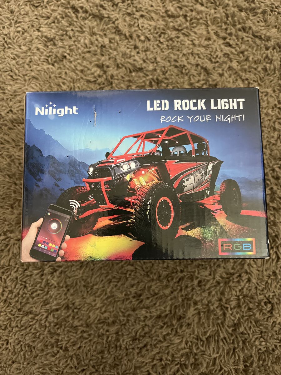 Nilight RGB LED Rock Light Kit - App Controlled Underglow for Off-Road or regular Vehicles