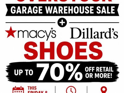 WAREHOUSE SALE FROM MY GARAGE!