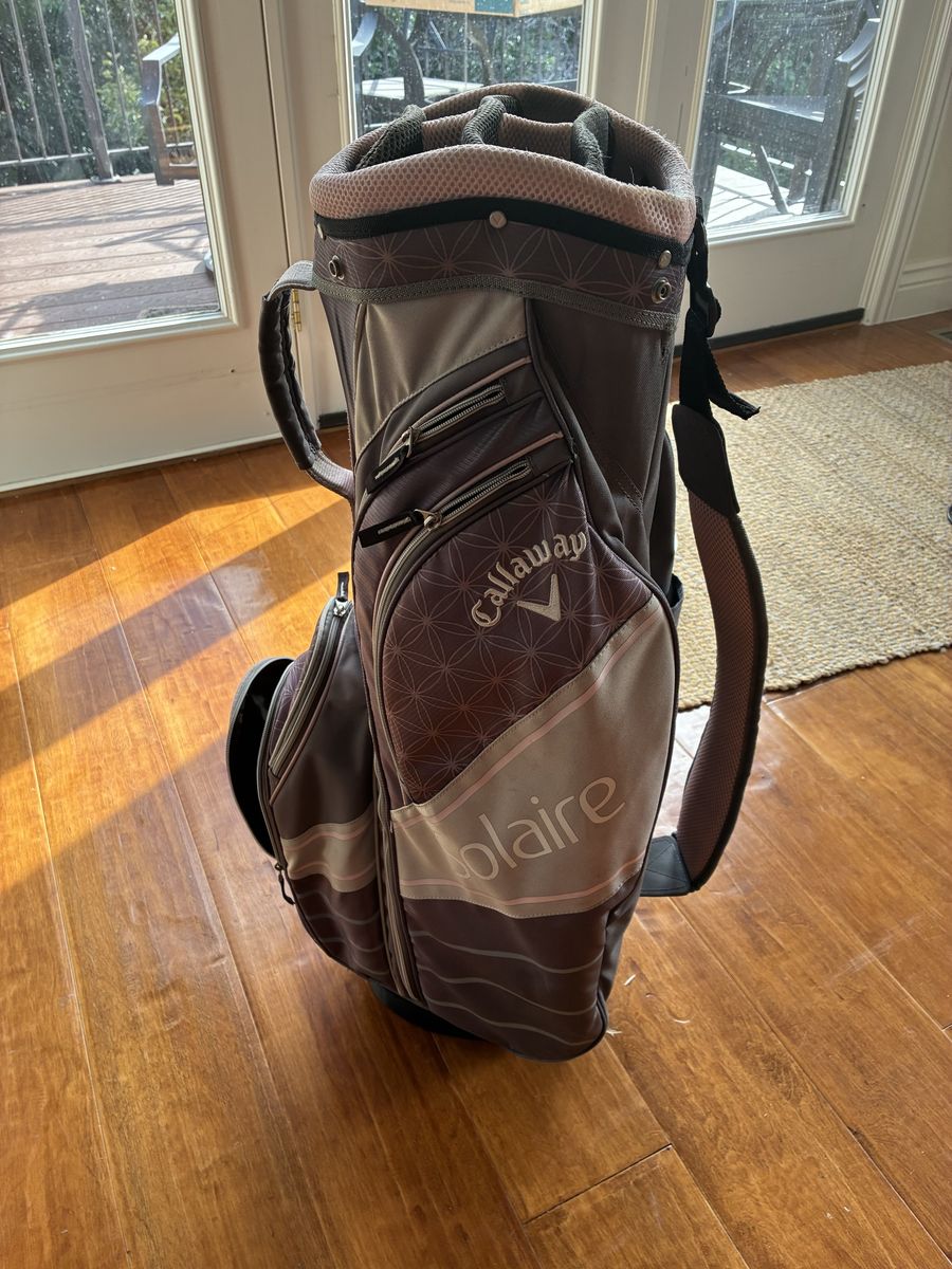Callaway Solaire Golf Bag - Gray/Pink, 14 Way Divider, Cart Bag