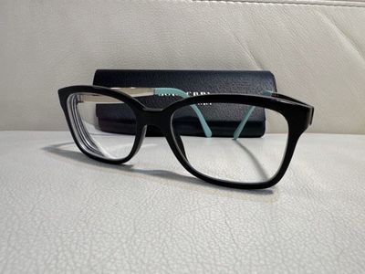 BURBERRY B2143 3001 53mm Black Silver Novacheck Eyeglasses Frames Only Italy
