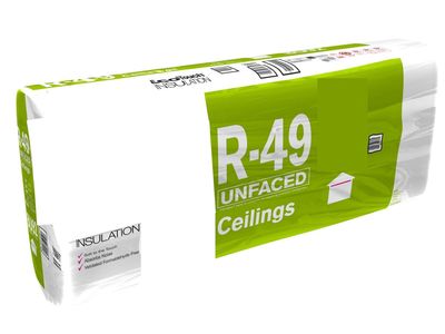 SAVE >60%! NEW R49 Fiberglass Batt Insulation - 16" W x 48" L x 14" D - 32 sq. ft./bag - Factory Seconds
