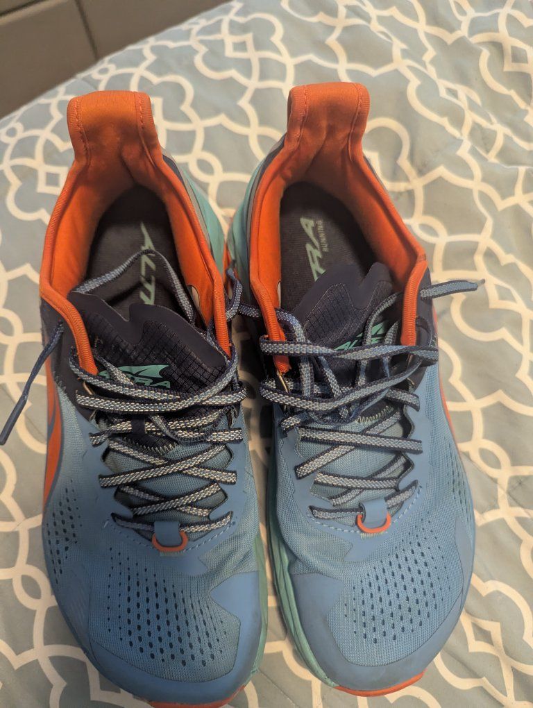 Altra Men's Trail Running Shoes Size 10 Blue Orange Vibram Megagrip