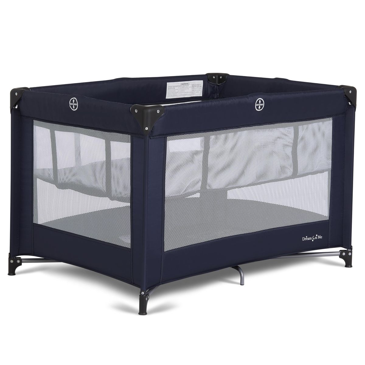 New Portable Playard with Bassinet - 360° Mesh Visibility, Quick Folding Travel Friendly Design