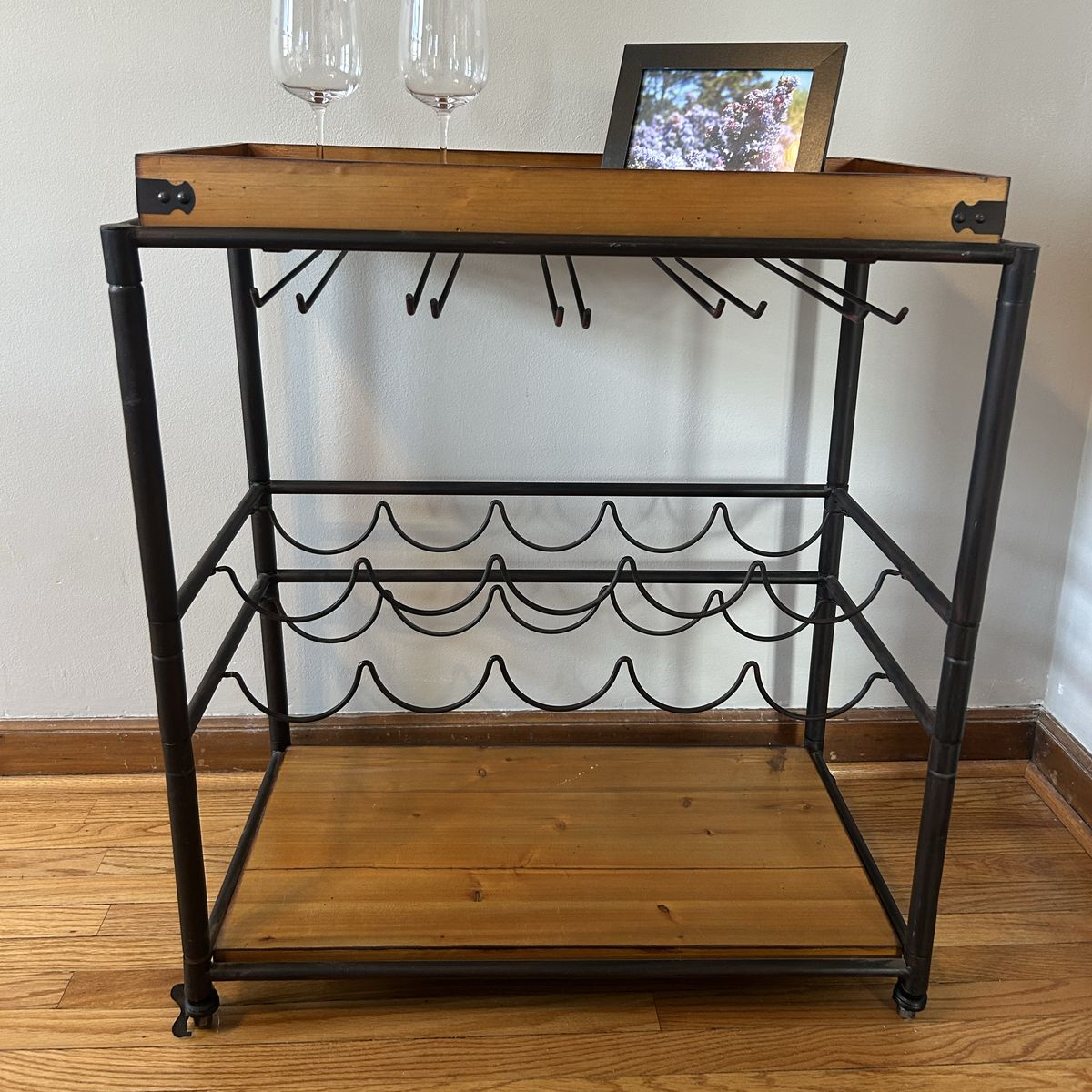 Bar Cart with wine rack