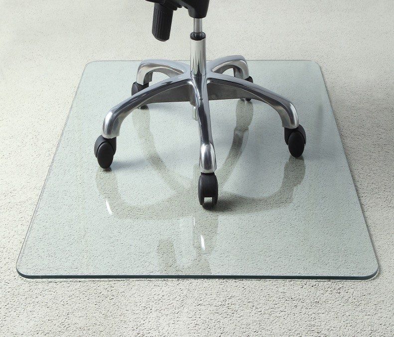 Glass panel under the wheelchair