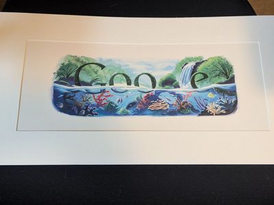 Free! - Earth Day Google Doodle 2009 - matted
