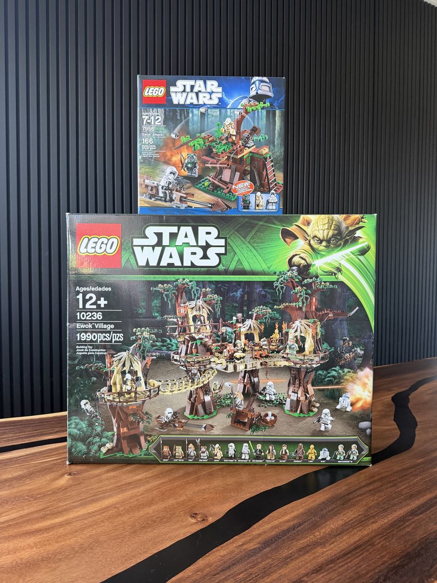 LEGO Ewok Village #10236 & Ewok Attack #7956 *RARE*