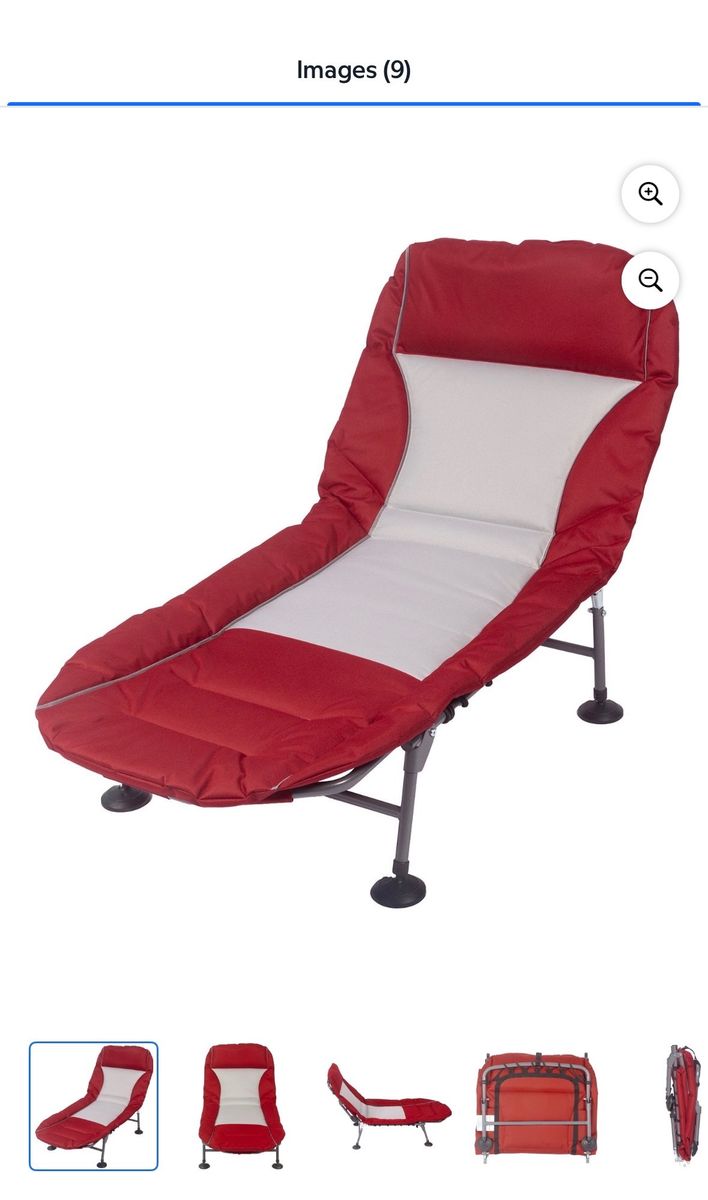 Member's Mark Kids' Folding Cot & Lounger - Red/Blue (Assorted Colors) - Portable & Adjustable