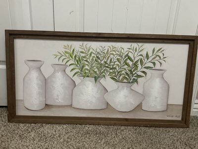 Pottery and plant wall hanging