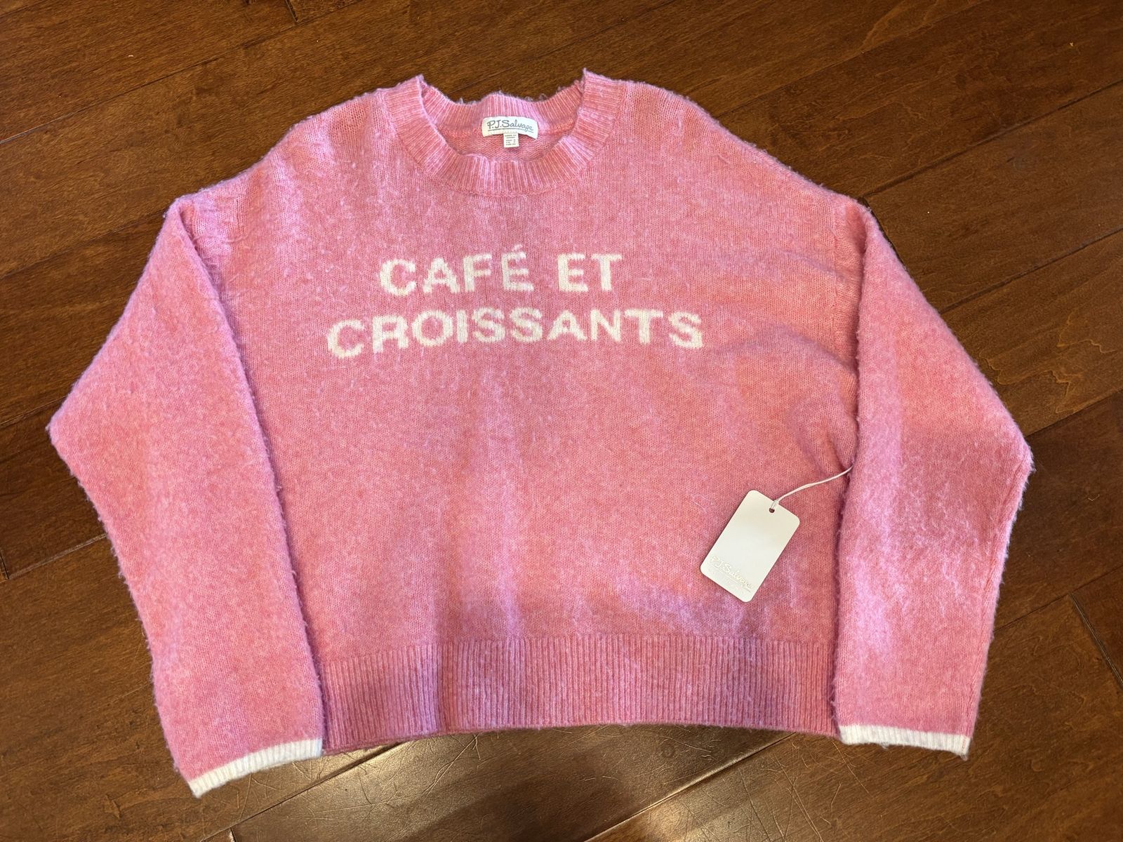 New Pink Sweater by PJ Salvage Sz S
