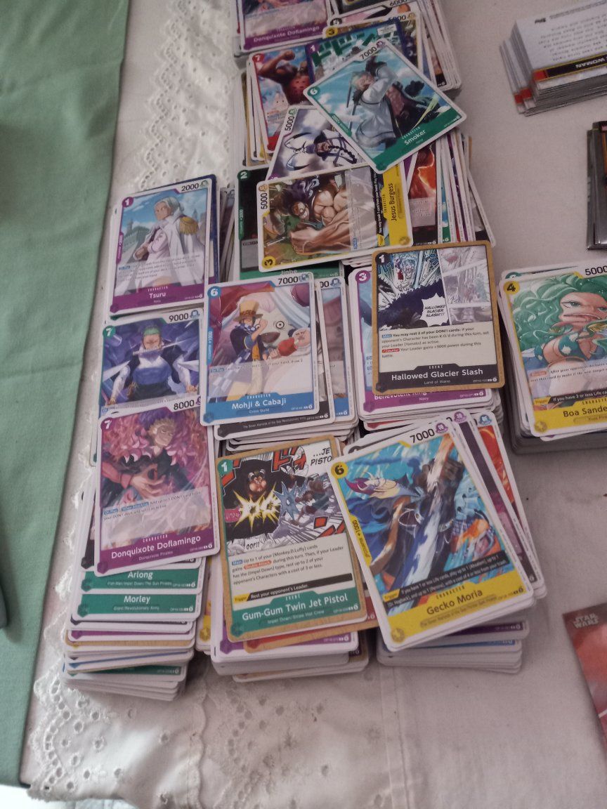 POKEMON CARDS, ONE PIECE CARDS AND MARVEL CARDS