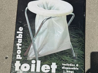 Camping Portable Camp Toilet with Steel Legs