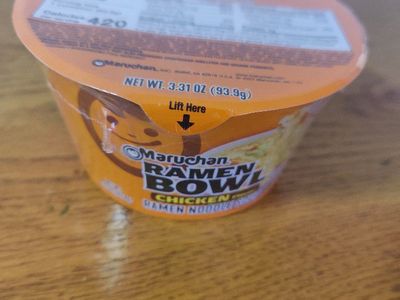 FREE--Maruchan Ramen Bowl Chicken Flavor Noodles, 3.31 oz (93.9g)