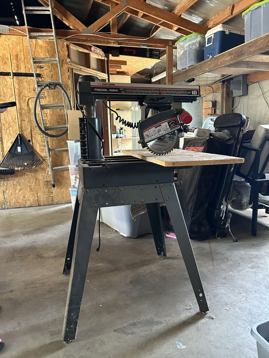 Craftsman 10-inch Radial Arm Saw 113.19001 - Used Power Tool for Woodworking