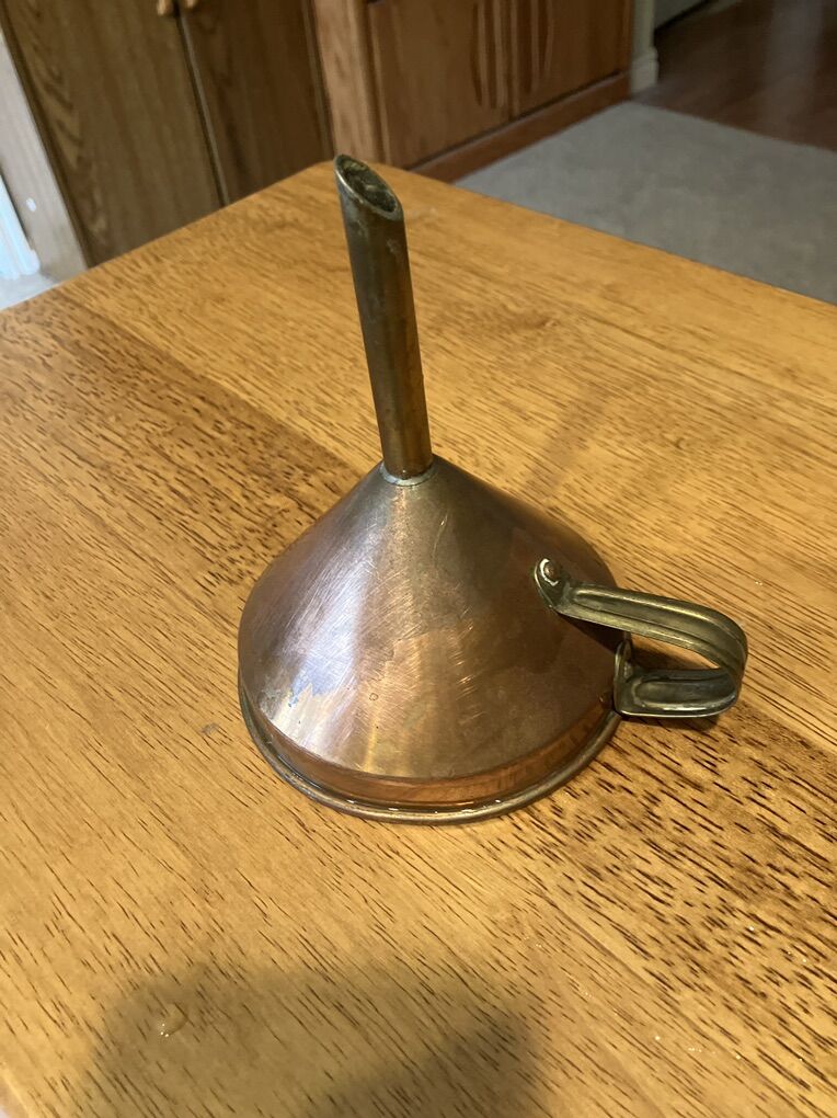 Antique, Vintage Copper Wine Sieve Wit Handle