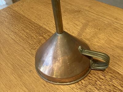 Antique, Vintage Copper Wine Sieve Wit Handle