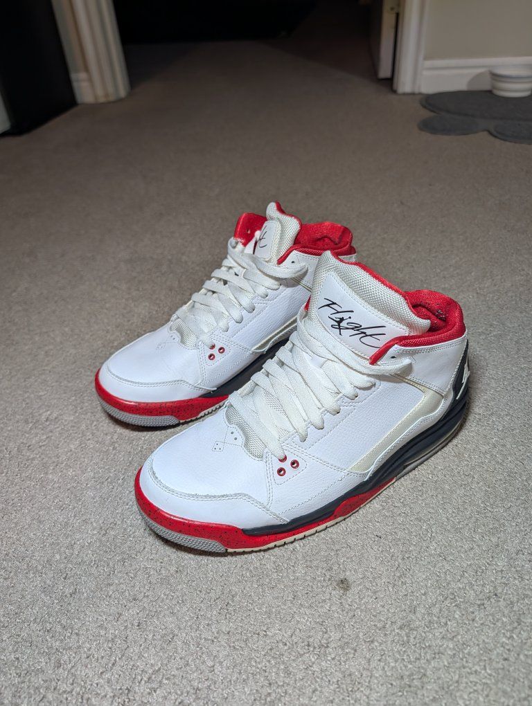 Jordan Flight Origin 4 Mens "White / Gym Red / Black"