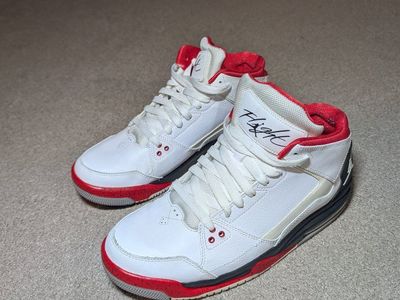 Jordan Flight Origin 4 Mens "White / Gym Red / Black"