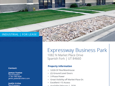 Retail/Flex/Warehouse Unit for Lease in Spanish Fork - 3026 SF