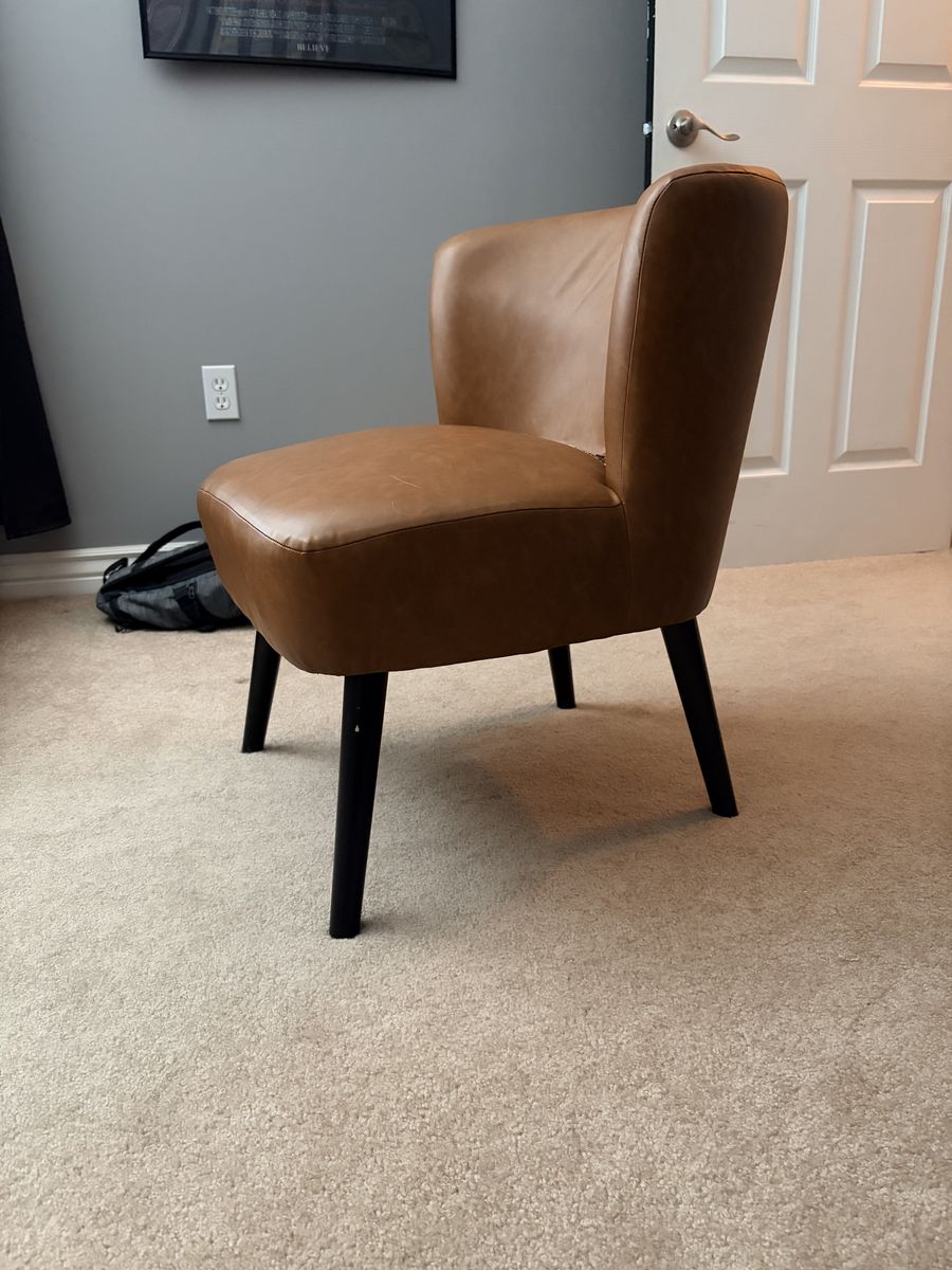 Leather accent chair