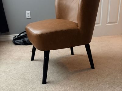 Leather accent chair
