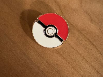 Red & White Poké Ball Enamel Pin - Gold Tone Backing - Collectible Accessory