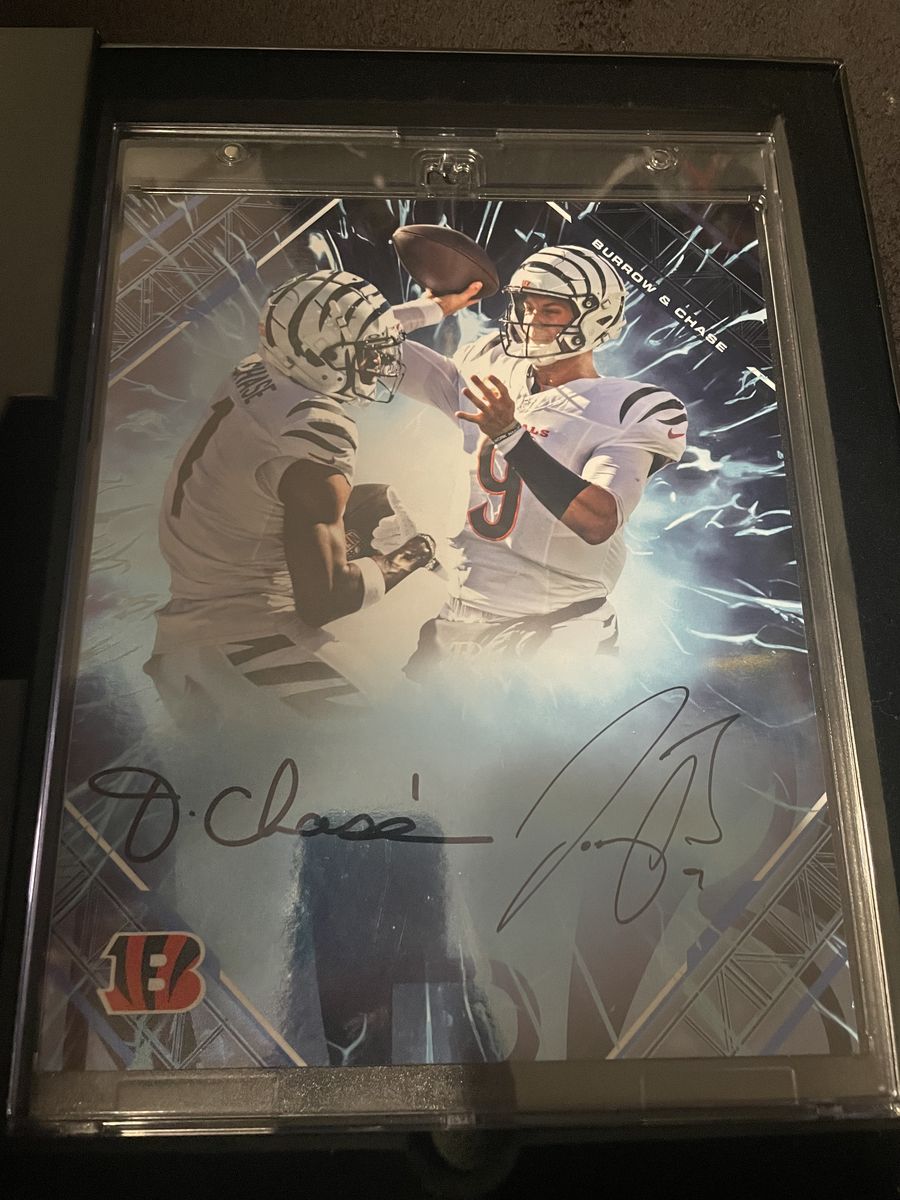 Joe Burrow & Ja’Marr Chase Dual Hand Signed on Emanate /10 $800 OBO
