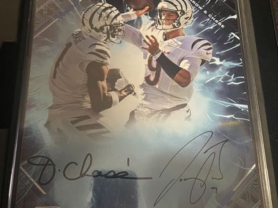 Joe Burrow & Ja’Marr Chase Dual Hand Signed on Emanate /10 $800 OBO