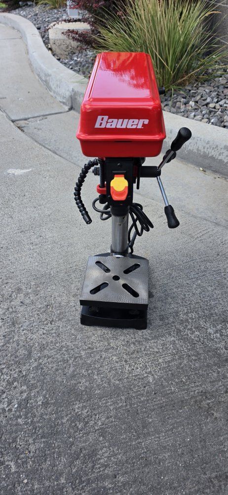 BAUER 8 in., 5-Speed Bench Drill Press with Light