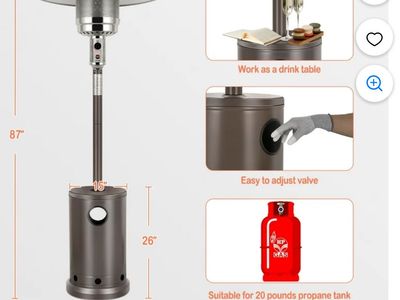 NEW HIKOLITY 50,000 BTU GAS HEATER (BROWN)